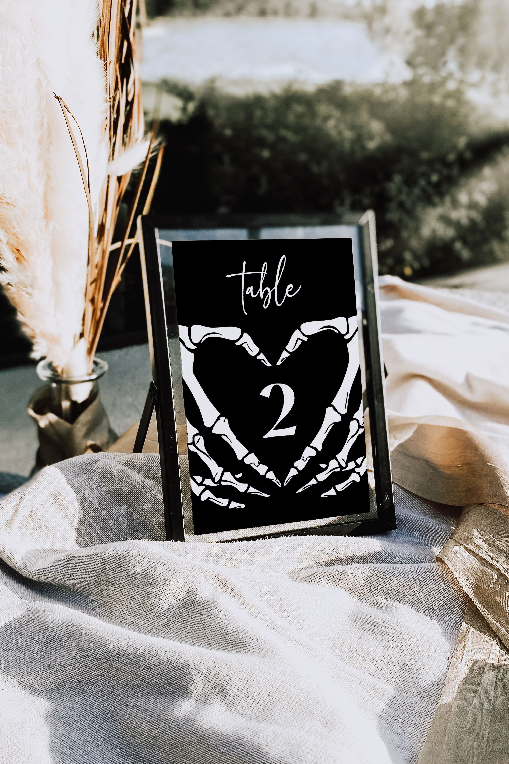 Gothic Wedding Table Numbers Template, Halloween Table Numbers, Spooky ...