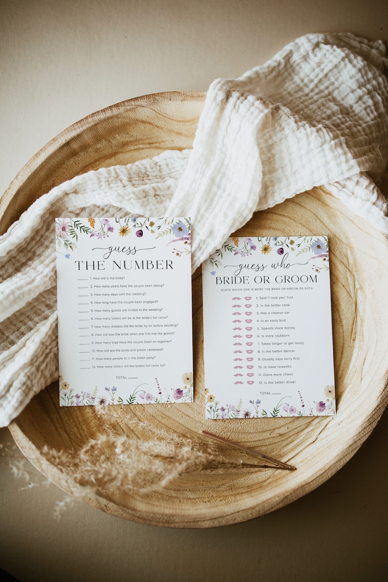 Wildflower Bridal Shower Games Template, Bridal Shower Games Bundle, Boho Bridal Games Pack Bridal Shower Games Floral Bridal Games, S4 image 8