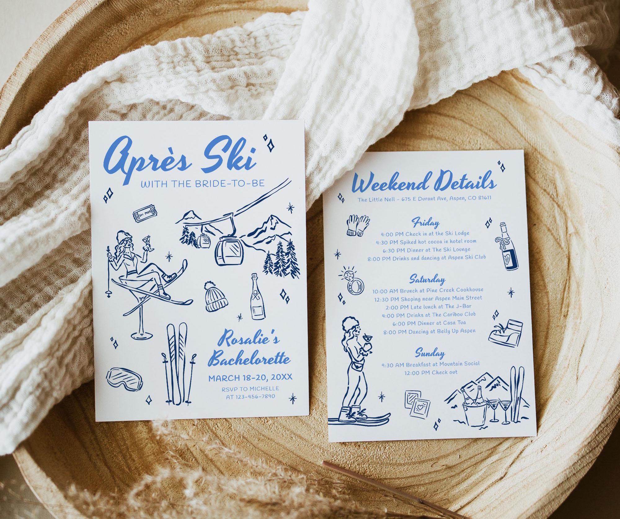Aprs Ski Bachelorette Party Invitation Template Bachelorette Itinerary Winter Bachelorette Weekend Itinerary Hand Drawn Bachelorette Invite - Etsy Aprs Ski Bachelorette Party Invitation Template Bachelorette Itinerary Winter Bachelorette Weekend Itinerary Hand Drawn Bachelorette Invite - Etsy