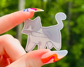 Funny Cat Pin | Cat With Knife Pin