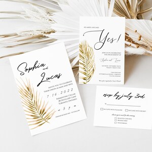 Boho Wedding Invitation Template, Printable Wedding Invitation template, Engagement Invitation template, RSVP card, DIY Wedding Invitation