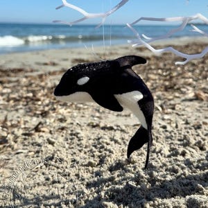 Orca Felt Sewing Pattern PDF | Baby Mobile Toy, Ocean Nursery Decor DIY