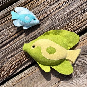 Fish Felt Sewing Pattern PDF, Ocean Baby Mobile Tutorial with Two Fish Sizes