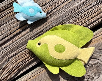 Fish Felt Sewing Pattern PDF, Ocean Baby Mobile Tutorial with Two Fish Sizes