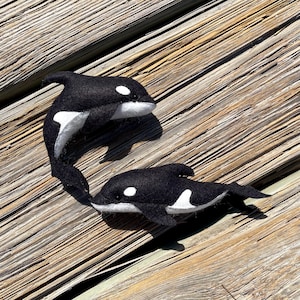 Orca Felt Sewing Pattern PDF – Set of 2 Killer Whales