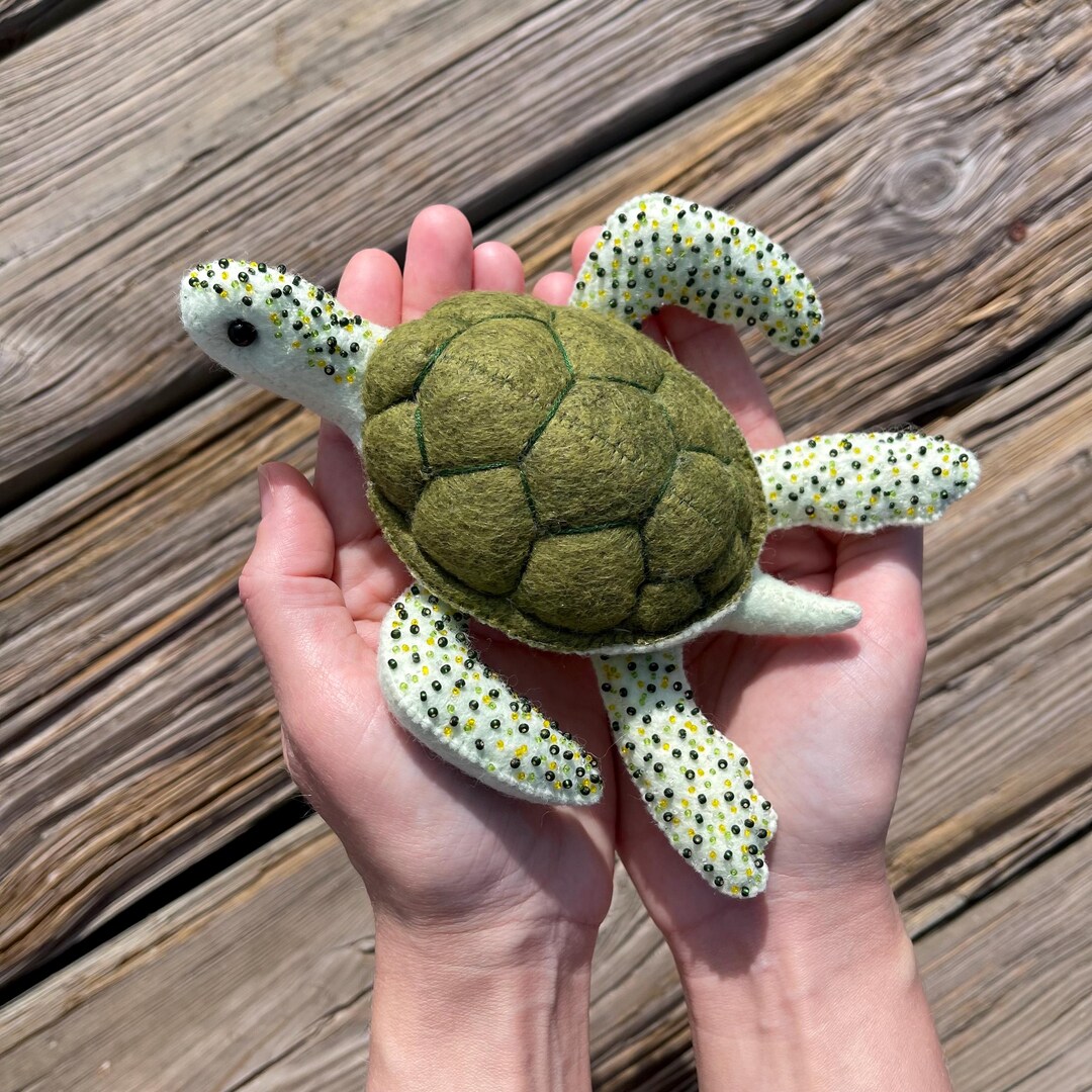 Felt Sea Turtle Sewing Pattern PDF (2 Sizes) Ocean Animal Plush ...