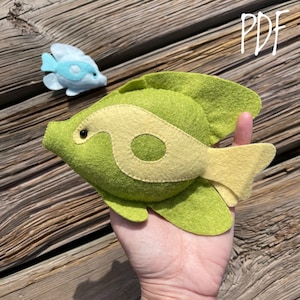 Felt Fish Sewing Pattern: Sea Creature Ornament DIY (PDF)