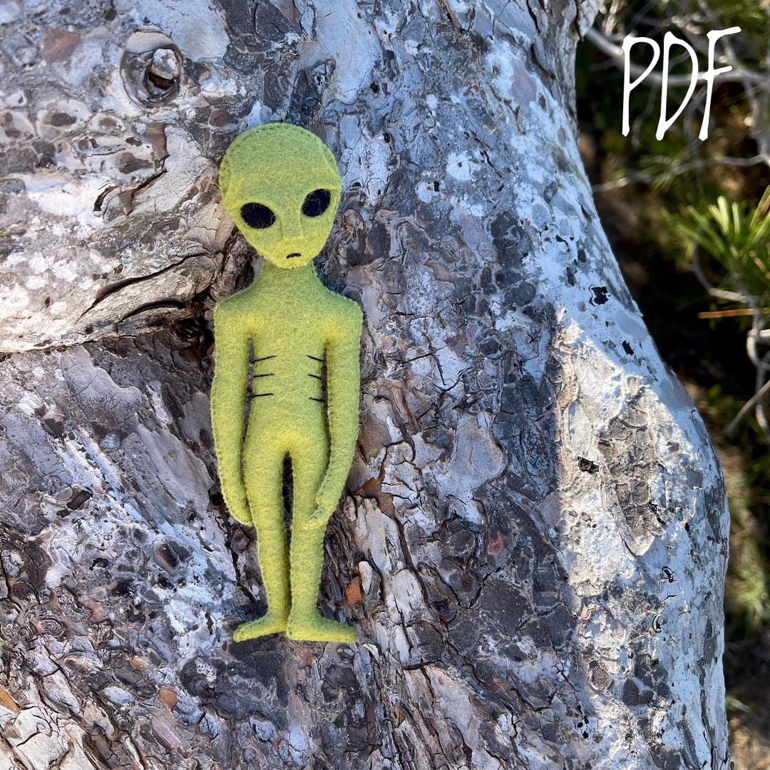 Felt Alien Ornament Sewing Pattern: Cryptid Plush Project (PDF Pattern ...