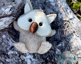 Owl Felt Sewing Pattern PDF, Woodland Owl Plush, Baby Mobile Felt Animal Tutorial