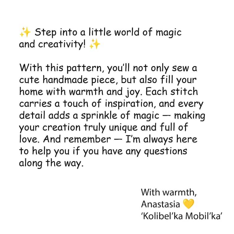 Felt sewing pattern PDF description, handmade plush tutorial, DIY felt toys