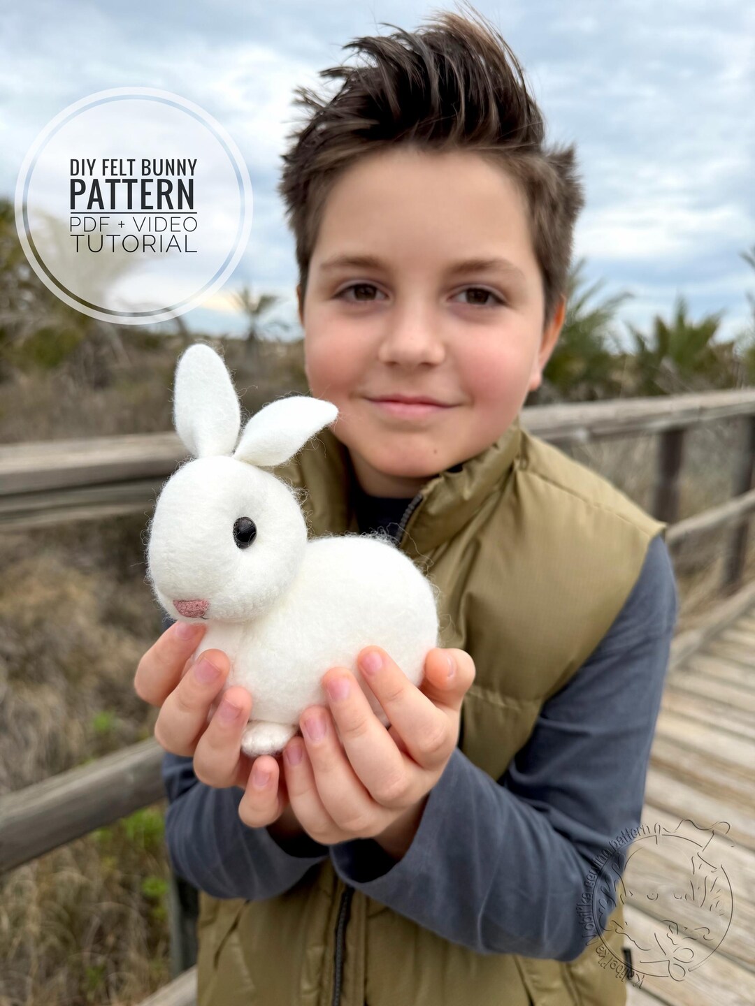 Mini Bunny Sewing Pattern PDF | Felt Rabbit Plush Toy DIY - Etsy