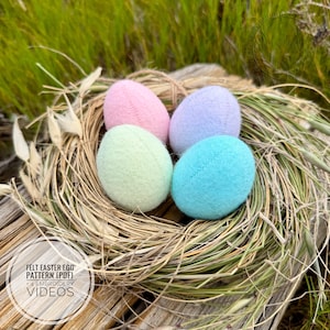 Felt Easter Egg Pattern PDF + Embroidery Tutorials