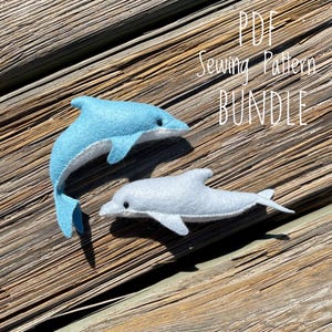 Dolphin Sewing Pattern: Felt Ocean Ornament DIY (PDF Pattern)