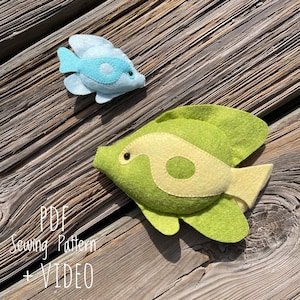 Felt Fish Sewing Pattern: Ocean Animal Ornament DIY (PDF Pattern)