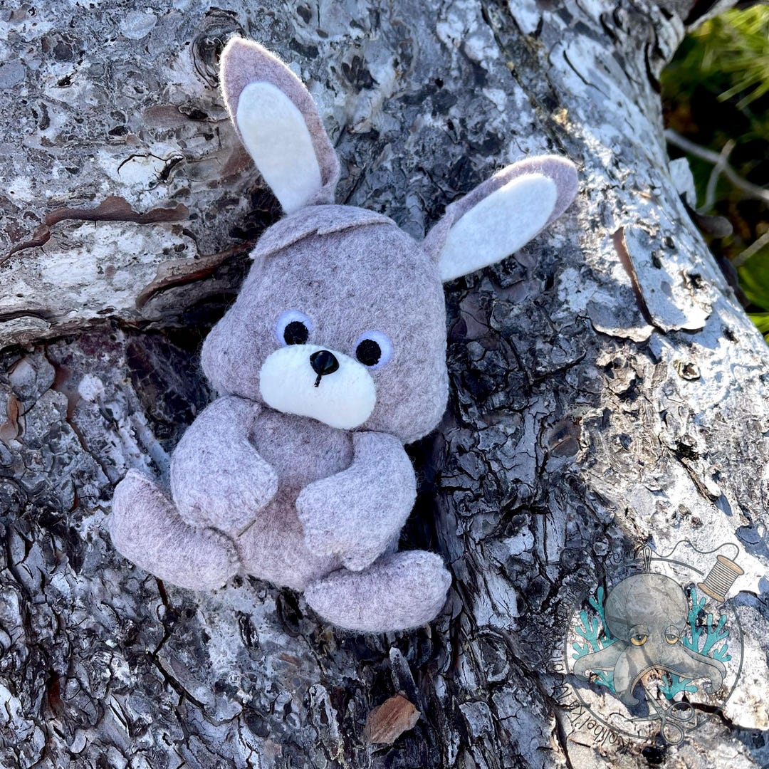 Felt Rabbits To Make Bunny Felt Sewing Pattern PDF, Woodland Rabbit Plush, Baby Mobile Felt ...
