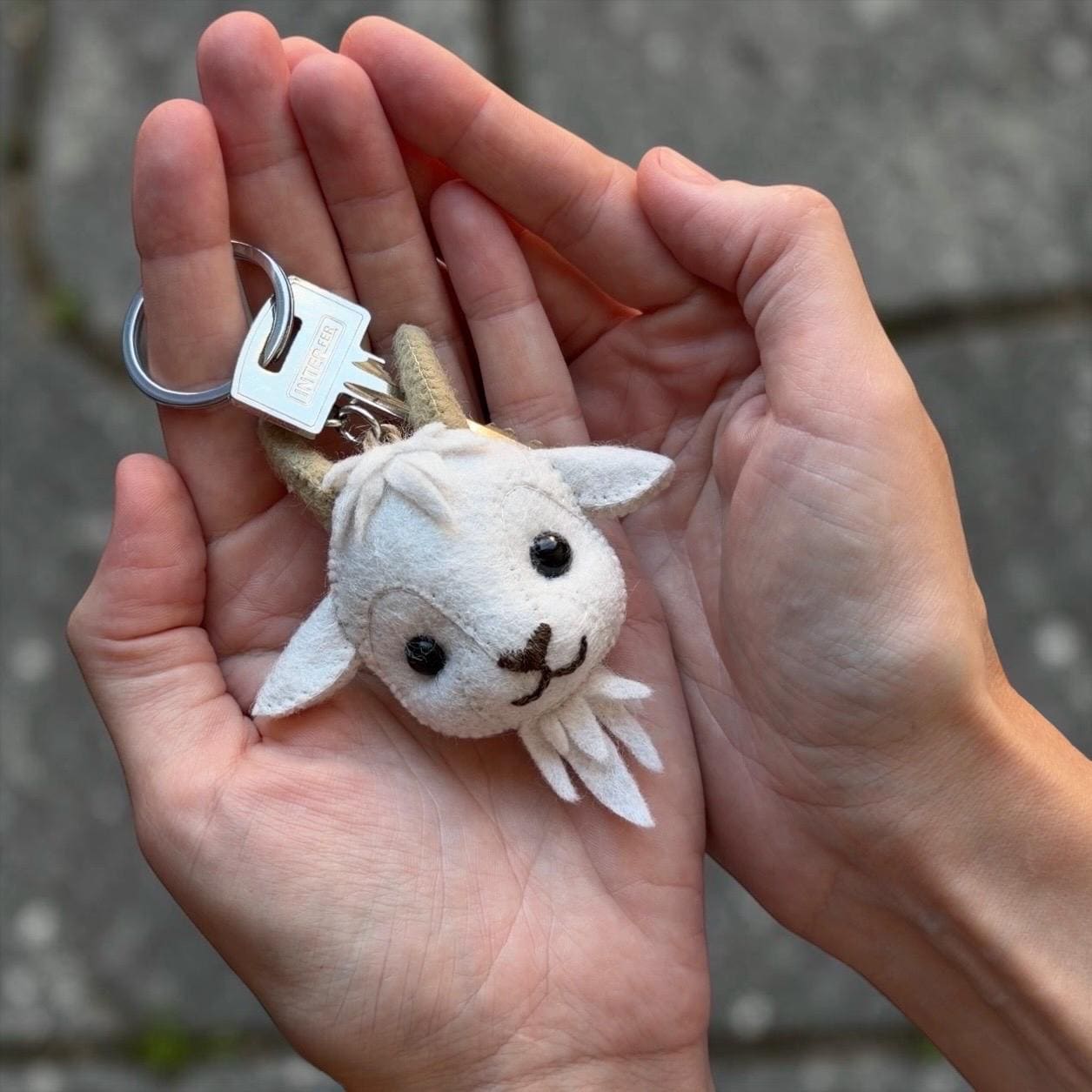 Plush Goat Keychain - Etsy