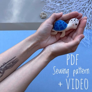 Felt Turtle Sewing Pattern: DIY Ocean Creature Ornament (PDF Pattern)
