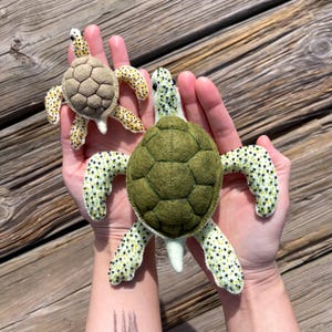 Felt Turtle Sewing Pattern, Sea Animal Plush PDF, Ocean Decor (Digital Download)