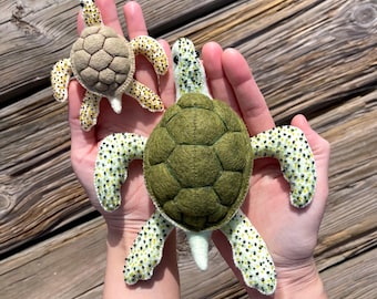 Felt Turtle Sewing Pattern, Sea Animal Plush PDF, Ocean Decor (Digital Download)