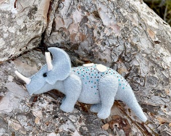 Felt Triceratops Sewing Pattern | Baby Mobile Toy | PDF
