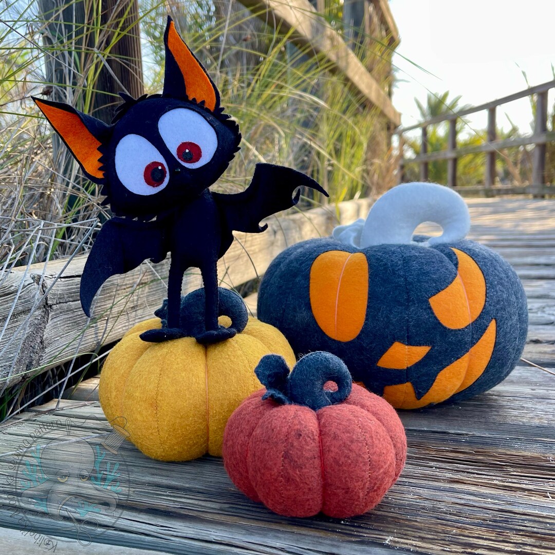 Felt Bat & Pumpkins Sewing Pattern Bundle (PDF) - Etsy