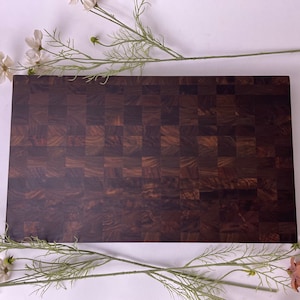 XL Walnut Endgrain Cutting Board, Wedding Gift, Anniversary Gift, Christmas Gift, USA Made, Personalization Available