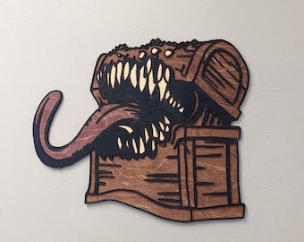 Mimic Monster Wall Decor - Fantasy Wall Art for RPG Enthusiasts