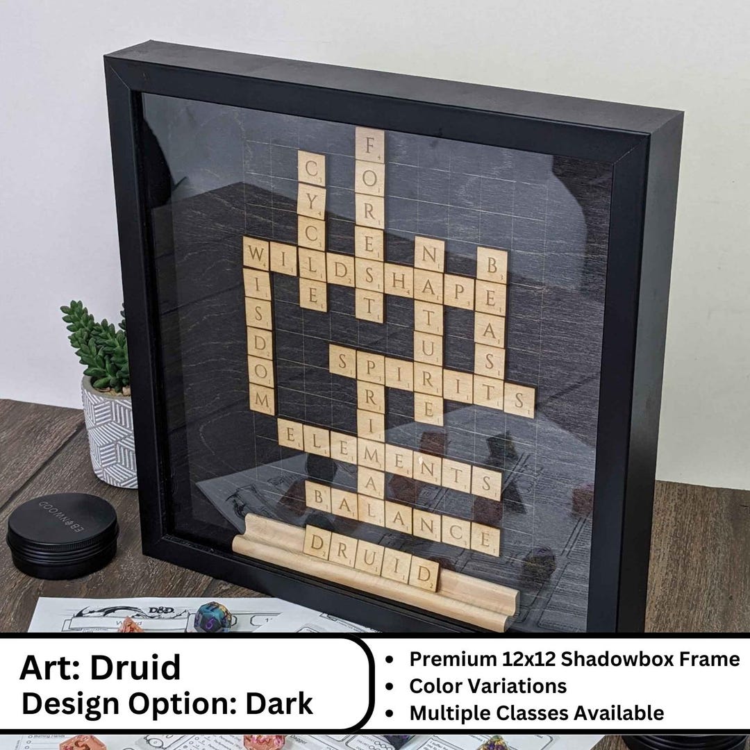 Druid Dungeons and Dragons Scrabble Style Wall Art D D Classes GM Gift Druid Dungeons and Dragons Scrabble Style Wall Art D D Classes GM Gift
