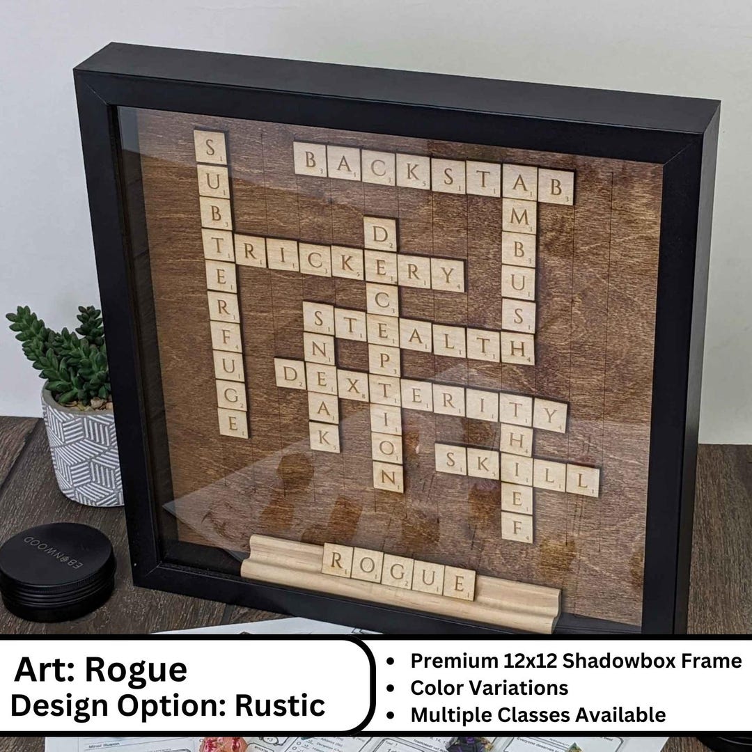 Rogue Dungeons and Dragons Scrabble Style Wall Art D D Classes GM Gift Rogue Dungeons and Dragons Scrabble Style Wall Art D D Classes GM Gift