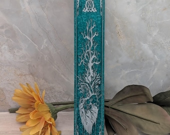 Forest Heart Dice Vault- Premium Wooden Dice Storage Box for DnD