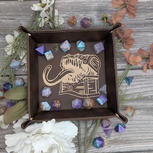 Mimic Dice Tray - Vegan Leather DnD Dice Rolling Tray