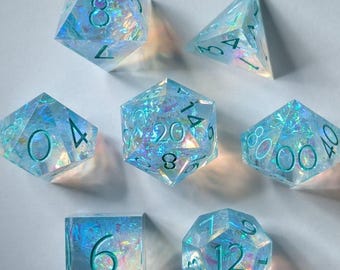 Icenite 7-Piece Polyhedral Dice Set for Dungeons & Dragons