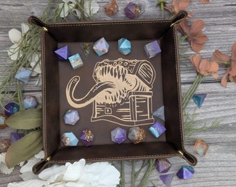 Mimic Dice Tray - Vegan Leather DnD Dice Rolling Tray