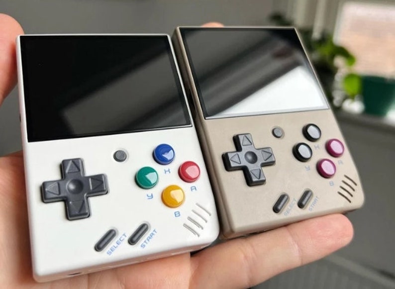 Miyoo Mini WHITE Handheld Game Console Built in 8000 Classic Etsy