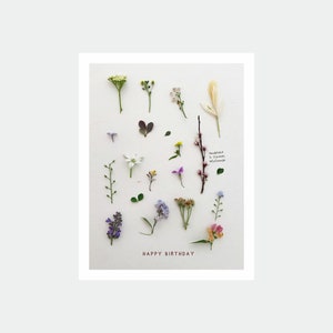 Birthday Card | Composition of Wild flora | Nature inspired Greeting Card
