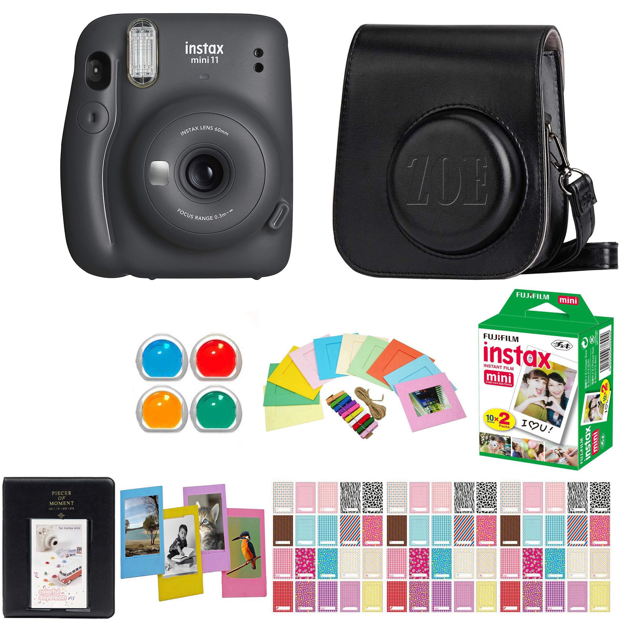 Buy Fujifilm Instax Mini 11 Instant Camera Starter Kit, Charcoal