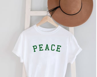 Peace T-Shirt,  Simple Shirt, Minimalist Shirt, Freedom T shirt, Peace Shirt, Activist Gift, Patriotic Shirt, No War Peace T shirt. Gift