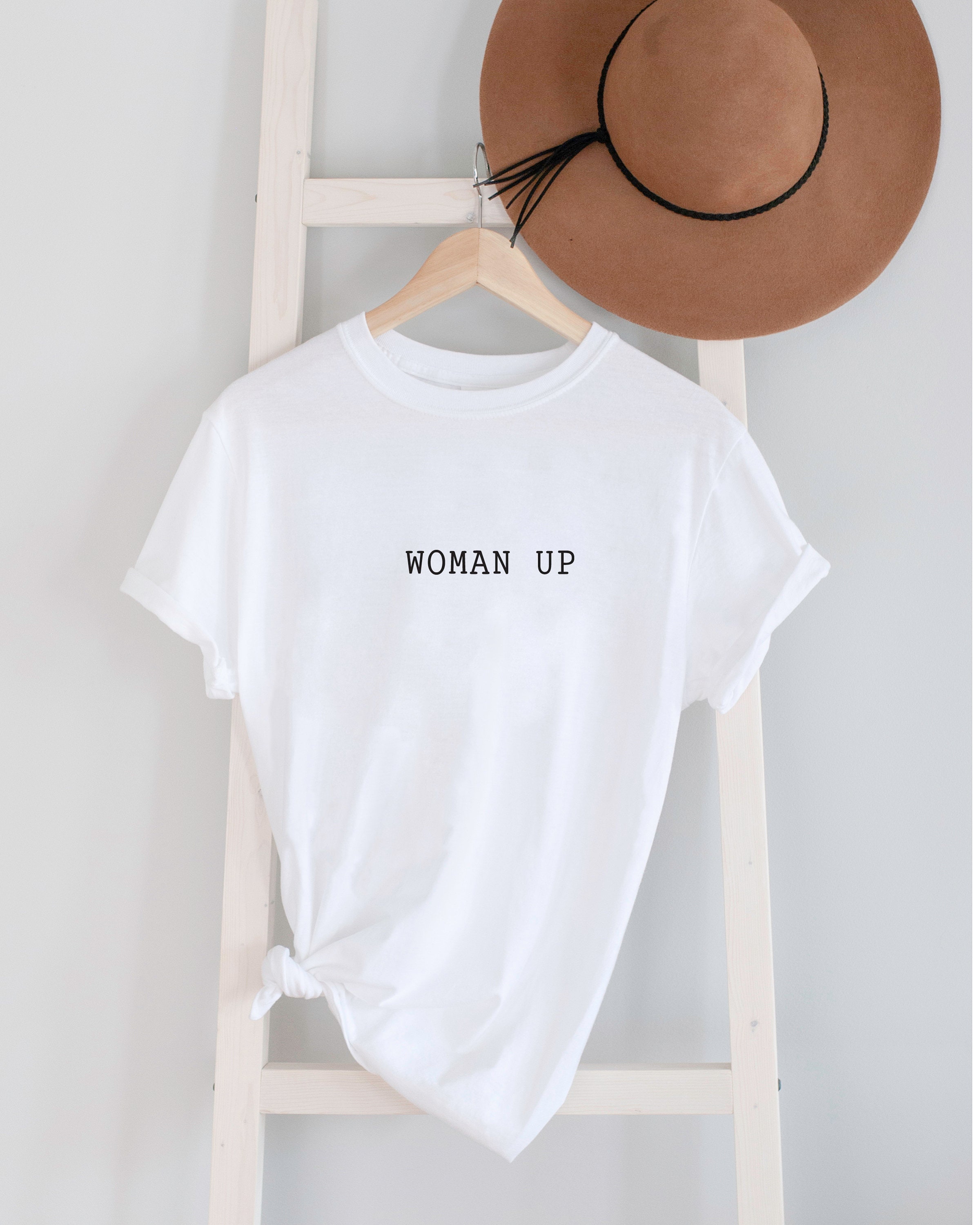 Discover Woman up - Ladies T Shirt Feminist Slogan / Women Empowerment / Girls statement top / inspirational shirt/ Perfect gift /Girl power tee.