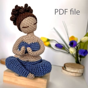 Häkelanleitung Amigurumi Yogi Girl, DIY Häkelanleitung, Häkelanleitung, einzigartiges Yoga Geschenk