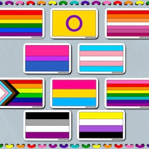 LGBTQ+ Pride Flag Sticker | Pride sticker | LGBT Flag Sticker | lgbt sticker - lgbt vinyl sticker - lgbt decal