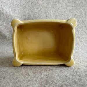 Vintage planter, small yellow rectangle, USA 518 image 7