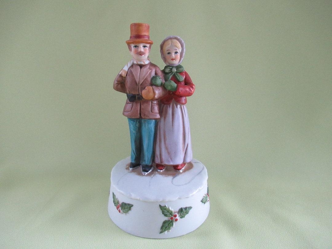 Vintage Music Box Winter Wonderland Enesco 1984 Etsy