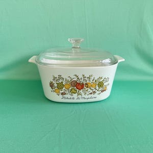 Vintage Corning Ware Spice of Life Casserole: 3-Quart L&#39;Echalote La Marjolaine