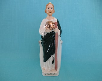 Vintage Saint Jude Thaddaeus planter, statue, 196 Rubens Originals, made in Japan