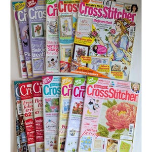 Britain's No.1 CrossStitcher Magazines,  British Magazine, Counted Cross Stitch Embroidery