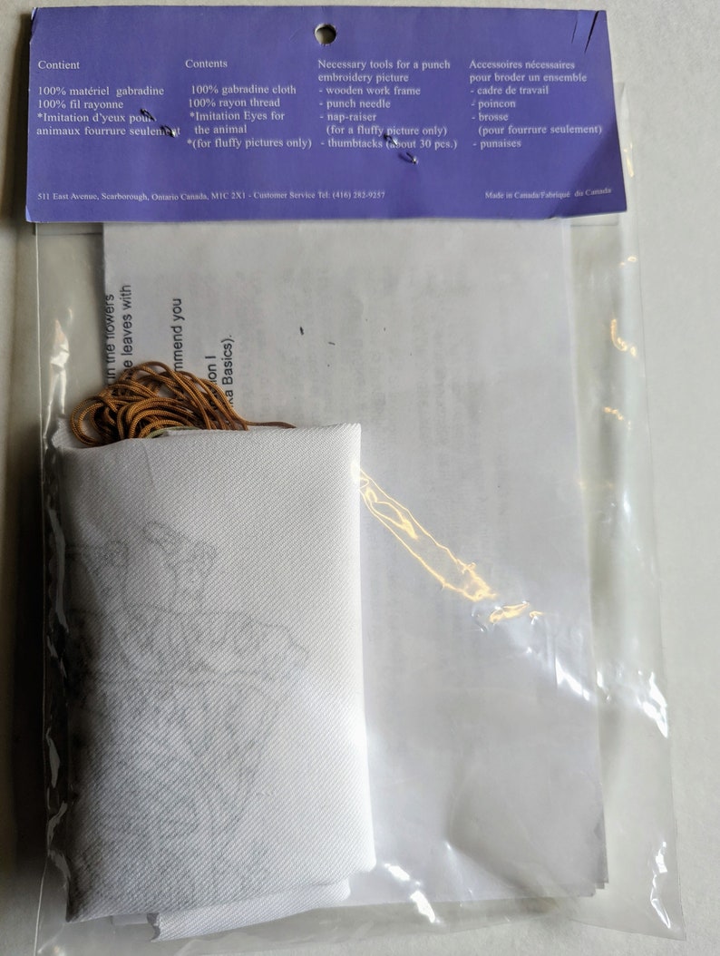 Punch Needle Embroidery Kit Bunka With Flair Cottagecore Girl With Hat