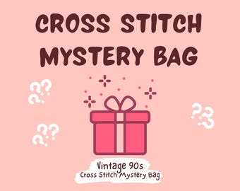 Cross Stitch Mystery Bag - Vintage 90s Charts, Magazines, Etc. Lucky Bag, Mystery Box, Grab Bag