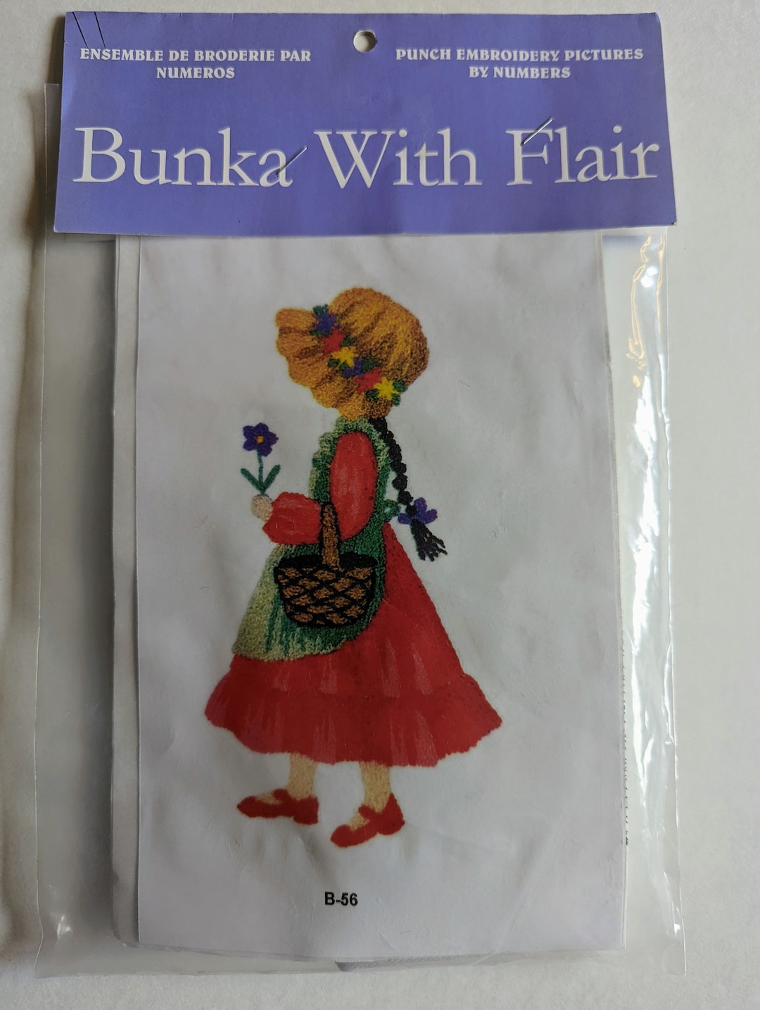 Punch Needle Embroidery Kit Bunka With Flair Cottagecore Girl With Hat