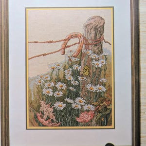 Gänseblümchen Glück Kreuzstichmuster, Designs von Linda Myers, The Designer Collection Series, Vintage Chart von 1985