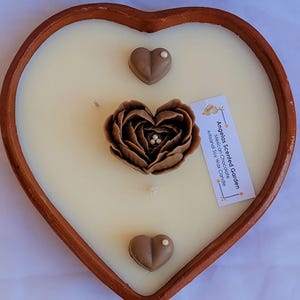 Mexican Chocolate Abuelita Soy Wax Candle/Valentines Candle/Housewarming Gift/Gifts for her/Soy Candle/Scented Candle/Barro/Heart Candle